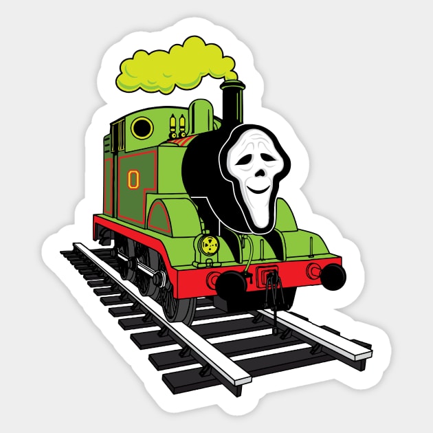 Green Train Sticker by Daletheskater